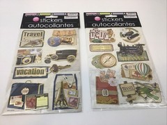 Special Moments 3-D Stickers Travel Camera Train Airplane Scrapbooking 2 Packs