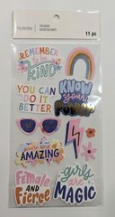 Girl Power Phrases Scrapbooking Stickers by Recollections