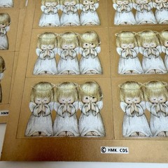 Ruth Morehead Christmas Angel stickers Bsb Lot Poinsettia Kids Craft Card Vtg