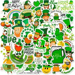 100 Pcs Reusable St. Patrick’s Day Clover Stickers – Vinyl, Assorted Designs …