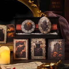 Gothic Dark Lace Paper Stickers 20Pcs Junk Journals Planner Decorative Collage