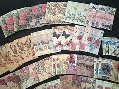 100 Pc Scrapbooking Supplies JJ Craft Kit Florabunda Theme Ephemera New Product