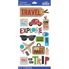 Crafts Stickers Sticko Travel Tags There Yet? Explore On the Road Car Plane Trip