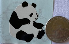BLACK & WHITE PANDA BEAR Stickers (2pc)Mrs.Grossman’s•Chinese•Giant•Red •Bamboo