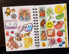 SMALL STICKERBOOK 1 HANDMADE STUCK STICKERS VINTAGE RETRO NEW