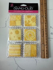 Provo Craft Third Dimension Stand-Outs Yellow Christina Cole Stickers Scrapbook
