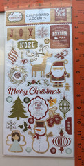Christmas Tree Santa Decorations Echo Park I LOVE CHRISTMAS 35 Chipboard Accents