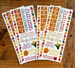 4 LARGE sheets Autumn FALL harvest Leaves Acorn Scrapbook Stickers!