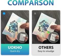 50 Sheets Holographic Sticker Paper, Printable Vinyl Sticker Paper for Ink Je…
