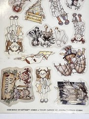 Set of 2 Vtg 80s IVY COTTAGE Current Stickers Scrapbooking EJ Taylor Little Book