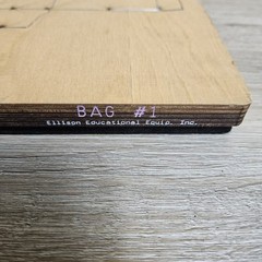 LARGE Ellison Educational Equip. Inc. Bag #1 Wooden Die Cut- 11 3/4″x 9 3/4″x 1″