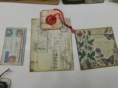 Junk Journal Add-Ons Handmade Tags Card Envelope File Clipboard Ephemera Set 5