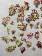 Anna Griffin 3D Dimensional Engravings Roses Spring Garden Floral Flowers 200Pcs