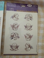 Vintage HALLMARK Stickers Floral Seals Angels LOONEY TUNES Birth Flowers