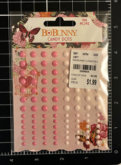 Bo Bunny Enamel Candy Dots Sticker SWEET CLEMENTINE Red Pink White Valentine’s