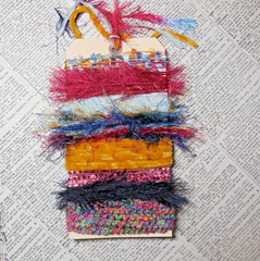 Fiber Art Yarn Journal Scrapbook Mixed Media Gift Wrap Jewelry 24 Yds «Twilight»