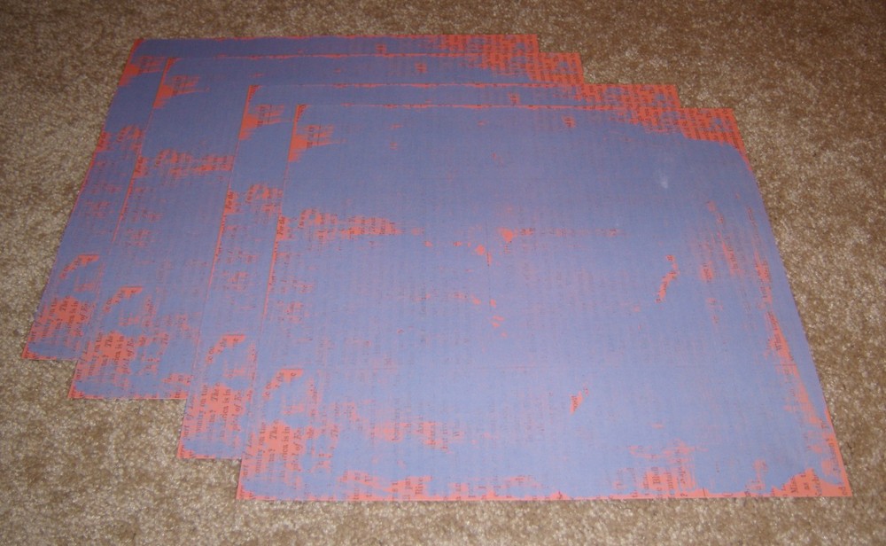 Daisy D’s Vintage Single Sided Scrapbook Paper(4) ~ Letterpress Wash Mix…Grape