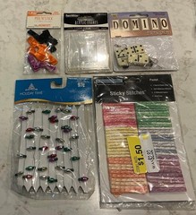 NEW NICE LOT OF SCRAPBOOKING/CARD MAKING ACCENTS/BEADS/RIBBON-GREAT VARIETY!