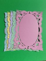 5pcs. Pastel Frames cardstock Die cut fancy frames 5 1/4″×4 1/4″.