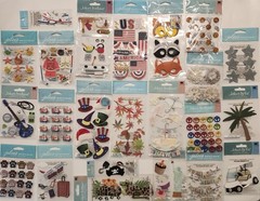 JOLEE’S BOUTIQUE Lot Of 24 Scrapbooking Sticker ASSORTED MIX