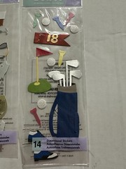 Father’s Day Sports Hobbies Pool Golf Harley Cards Jolee’s Stickers Scrapbook