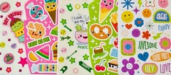 Sticker Bulk Smiley funny Face Happy Smiles food dessert – 10