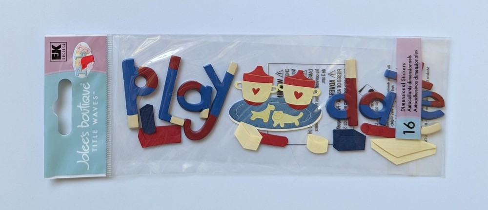 RARE Jolee’s Play Date Baby Toddler Kids Toys Scrapbooking Title Stickers