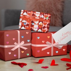2400 Pcs Mini Love Heart Stickers Colorful Watercolor Heart Self-Adhesive Sticke