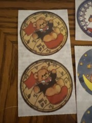 Vintage Stickers Lucy Rigg Teddy Bears Lot Of 18 Stickers
