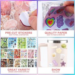 800Pcs Cute Scrapbook Stickers Travel Japanese Sticker Book for Adult Kawaii …