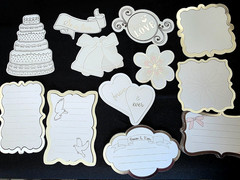 RECOLLECTIONS Foil Accented Die-Cuts – WEDDING – 30 pcs
