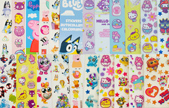 150+ Stickers PEPPA PIG BLUEY HELLO KITTY FRIENDS RAINBOCORNS SPIDERMAN PUSHEEN