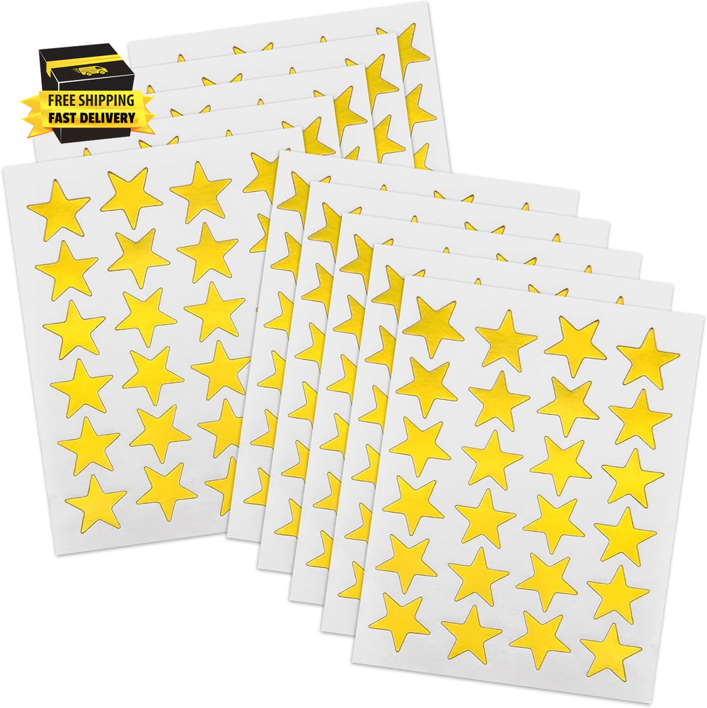 0.8″ Diameter Gold Star Stickers – 720 Pcs, 30 Sheets – Reward Stickers for Chil
