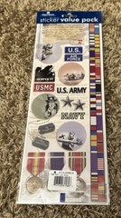 Paper House US ARMY Sticker Value Pack 2 Sheets Military Service