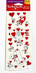 Vtg American Greetings Heart Balloons Space Ship Airplane Valentines Stickers