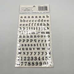 Stickers Lot Numbers / Letters Crafts Scrapbook Junk Journal- Silver Gold + 8 pc