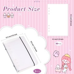 Frosted Transparent Sticker Album with 80 Pages – Ideal for Back to School