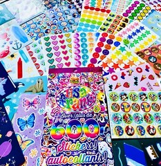 1079 Mxd Sticker Collection, Rainbow Stars Angel Kitty Dancing Bunny Panda Cub