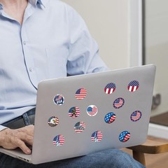 American Flag 4th of July Dot Stickers Roll500 x 2 pcs,1 in | Patriotic Flag…