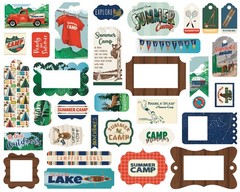 Carta Bella Summer Camp Collection Frames & Tags, 33 Pieces, Die Cut Cardstock