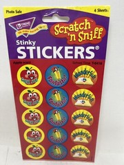 Vintage 1996 Full Pack Matte TREND Enterprise Scratch and Sniff Stickers Apple