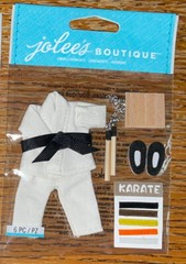 Jolees Karate Class Martial Arts Blk Brown Orange Yellow Belt Scrapbook Stickers