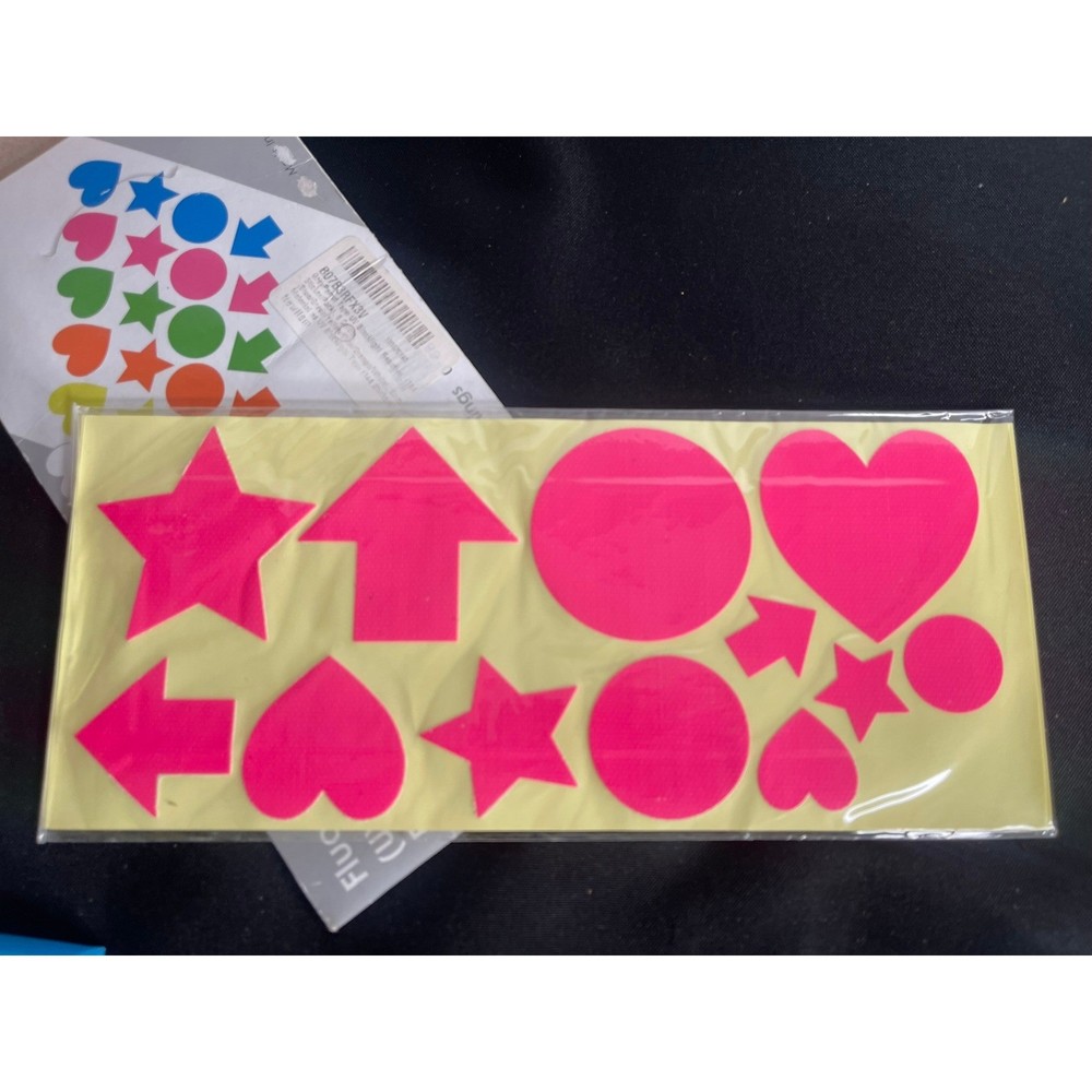 Grey Parrot Tape UV Blacklight Reactive Fluorescent Cloth Tape 144 Stickers Neon