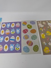 Hallmark and AGC Easter Theme Sticker Lot, 11 Sheets (2 Sealed Packs + 3)