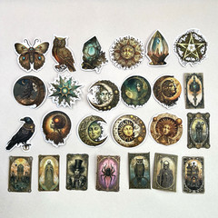 Halloween Fantasy Stickers Scrapbooking Junk Journal Collage Cards