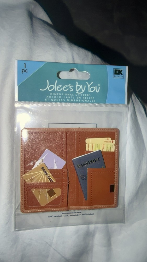 RARE Jolee’s Large Passport Holder Scrapbooking Sticker