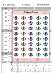 Yoga Icon Planner Sticker for Diary, Calendar, Journal and Scrapbooking