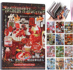 Japanese Sticker Book 800+ Die-Cut Stickers for Scrapbooking 45 Sheets Y2K Style