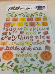 CREATIVE IMAGINATIONS 3D EPOXY STICKERS PACKET PEBBLES BABY GIRL SUGAR SPICE