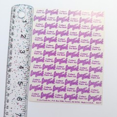 Vintage Lisa Frank Sticker Sheet Kiss Lips Print Leopard Circles